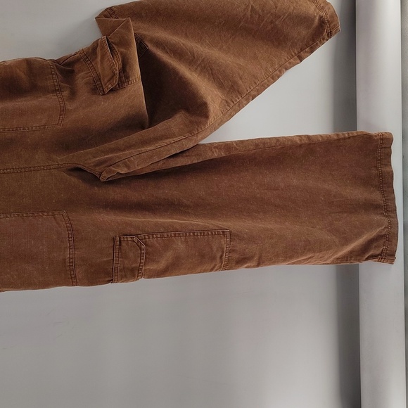 ee:Some Brown Jumper Adjustable Strap Size Small Wide Leg Leg Pockets - Picture 5 of 7